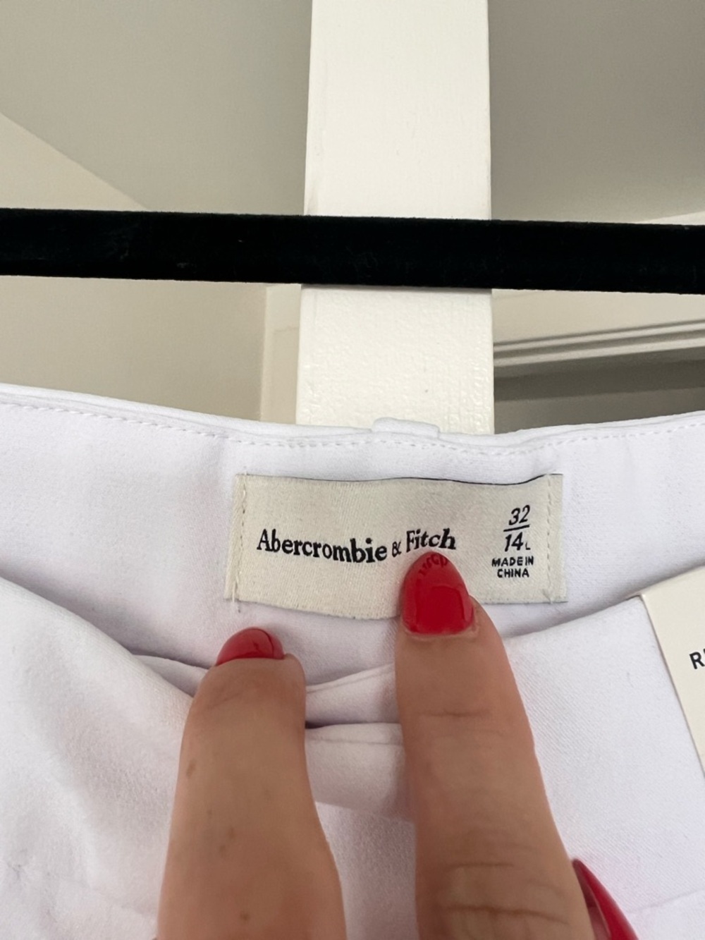 NWT Abercrombie & Fitch Sloane Tailored Wide Leg Pant- White- 32/14 LONG - Picture 8 of 15
